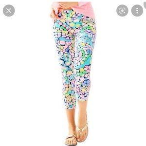 LILLY PULITZER Luxletic Gypsea Jungle Crop Leggings M